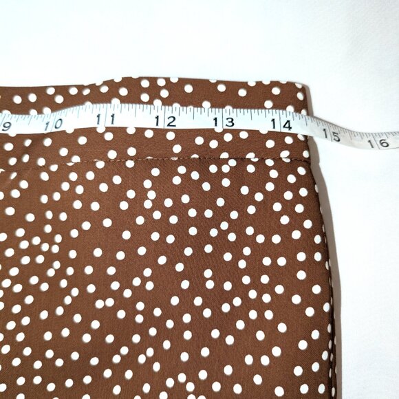 NWT J. Jill | Brown Polka Dot Wearever Easy-Care Woven Wide-Leg Crops | Size XS - Picture 10 of 13